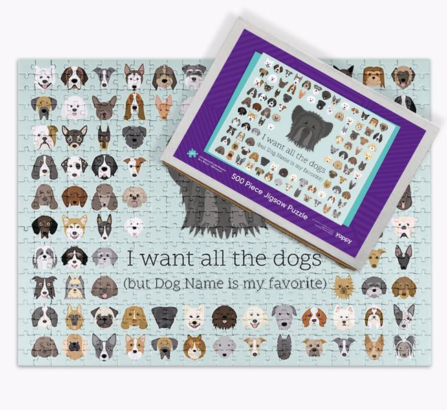 I Want All The Dogs: Personalized {breedFullName} Jigsaw